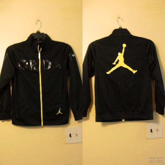 black and yellow jordan jacket